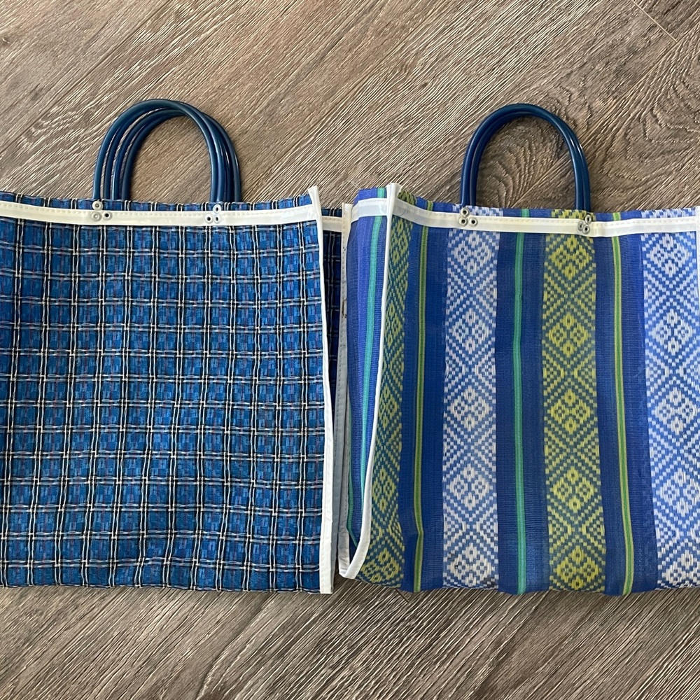 Two Mexican Patterned Market Bags - Picture 2 of 6